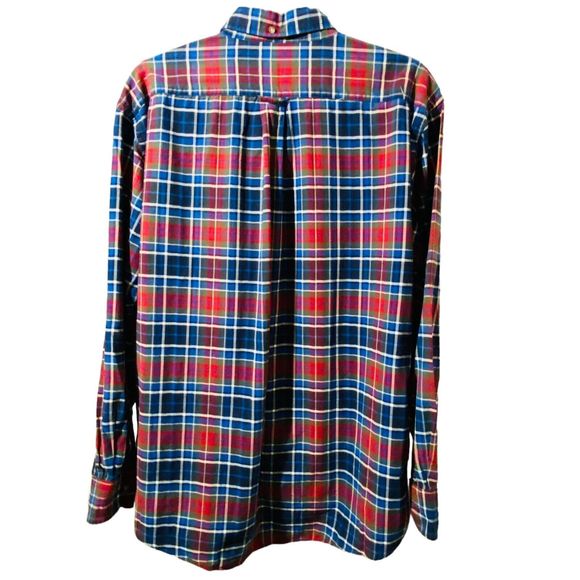 IZOD Heritage Tartan Red/Blue/Green/White Plaid Long Sleeve Button Down Men’s XL - Picture 4 of 12